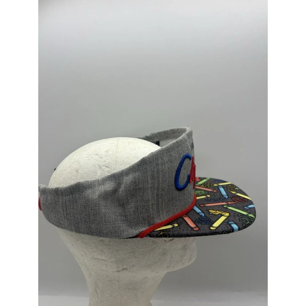 Los Angeles Clippers Mitchell Ness Visor Hat Crayon Pattern Gray Red